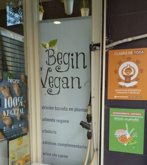 Detalle puerta at Begin Vegan in Logrono