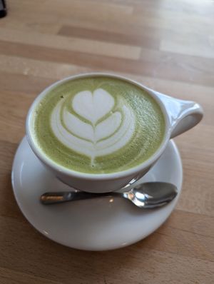 Martha latte at Cannon Coffee in Hamilton