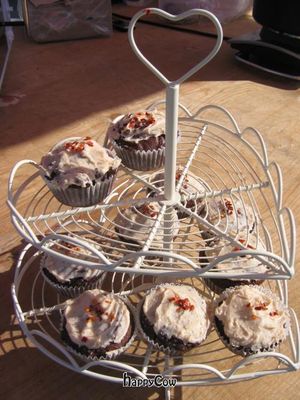 Lovely, moist cupcakes and best icing EVER at Beccy's Global Kitchen in Nottingham