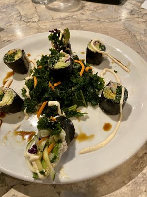 Raw vegan sushi  at The Jungle in Melbourne