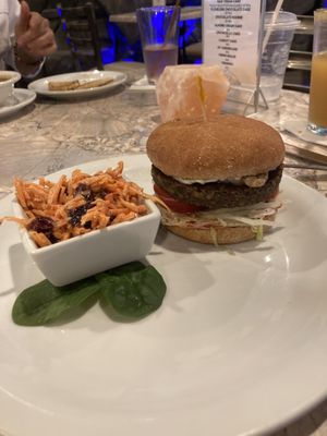 Walnut Burger with Carrot Slaw  at The Jungle in Melbourne