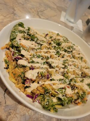 The star of the show... raw curried zoodles. at The Jungle in Melbourne