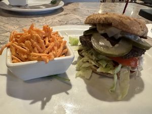Walnut Burger w Carrot slaw   at The Jungle in Melbourne