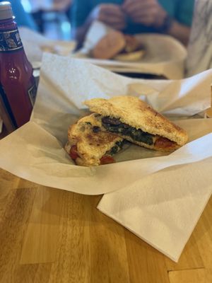 Vegan roasted vegetable melt   at Toasted in Winter Park