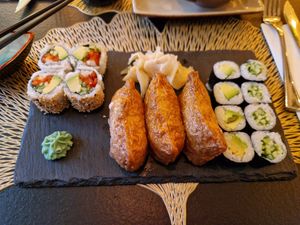 Vegan sushi menu 1 at minmin in Stuttgart
