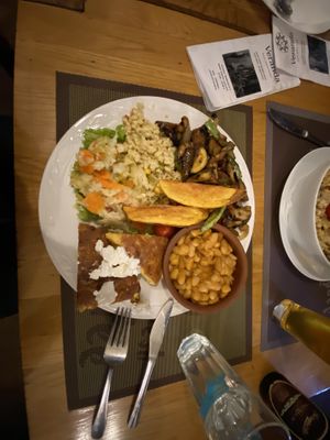 Vegetarian platter  at Veranda in Sarajevo