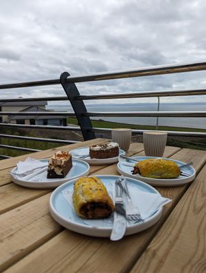 Vegan roll, vegan biscoff cake, vegan carrot cake at Welsh Coffee Company in Bridgend