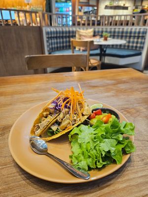 Tofu taco entree at Ginger Farm Kitchen - Iconsiam in Bangkok