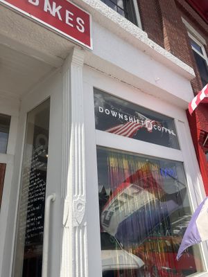 Front of coffee shopp  at Downshift Coffee in Belfast