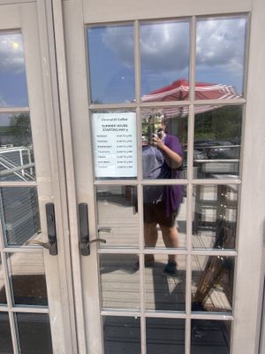 Back door   at Downshift Coffee in Belfast