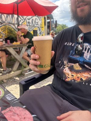 Hot dirty chai  at Downshift Coffee in Belfast