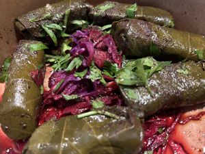 Vine leaves  at Lazeez Falafel Salad Bar in Durham