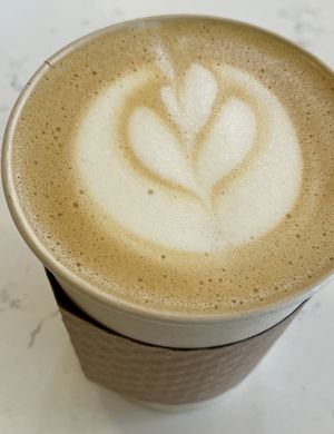 Oat milk latte  at Vibrant Sunshine in Aspinwall
