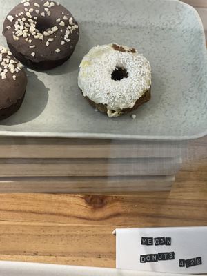 Vegan donuts (mostly it’s a cake)  at Philosopheat in Barcelona