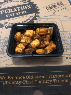 Spicy potatoes  at Operation Falafel  in Abu Dhabi