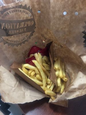 Fries at Operation Falafel  in Abu Dhabi