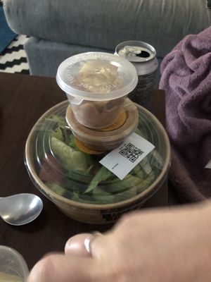 Fattoush with sides  at Operation Falafel  in Abu Dhabi