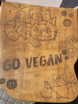 Go vegan nekobus  at FANTASY Vegan Food in Barcelona