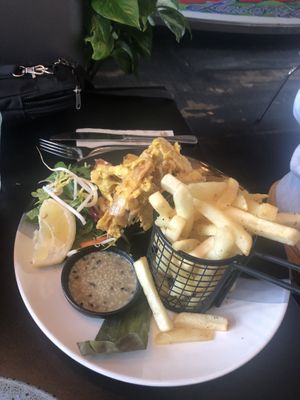 Fish and chips at East St Cafe and Bar in Nelson