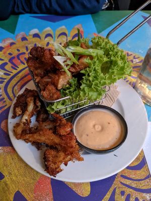 Appetizer - cauliflower and jackfruit  at East St Cafe and Bar in Nelson
