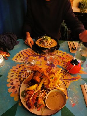 Fish and chips and soup at East St Cafe and Bar in Nelson