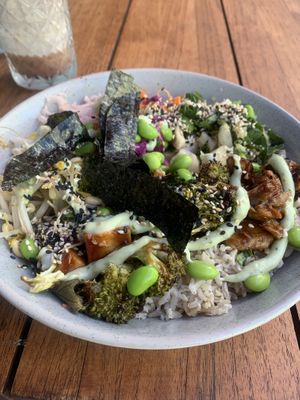 Teriyaki Pokébowl #Veganuary at East St Cafe and Bar in Nelson