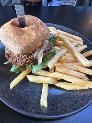 Beast burger was packed with flavor   at East St Cafe and Bar in Nelson