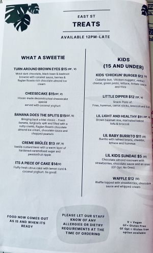 Treats  at East St Cafe and Bar in Nelson