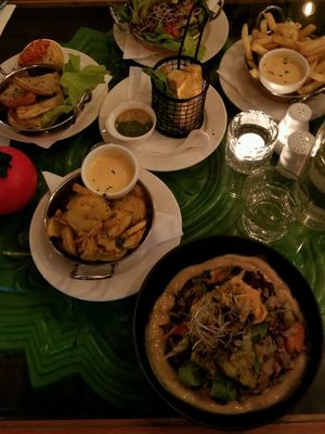 Stack, Garbanzo fingers, Sides ~ All great! at East St Cafe and Bar in Nelson