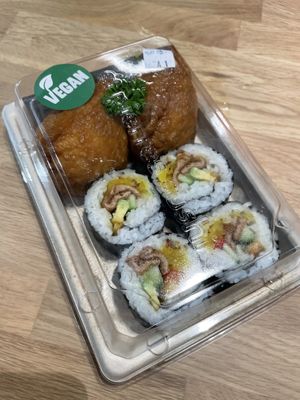 Vegetarian combo (the inari were enormous and delicious too)  at St Pierre's Sushi in New Plymouth