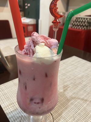 Soy milk faluda (ice cream contains milk)  at New Rajasthan in Osaka