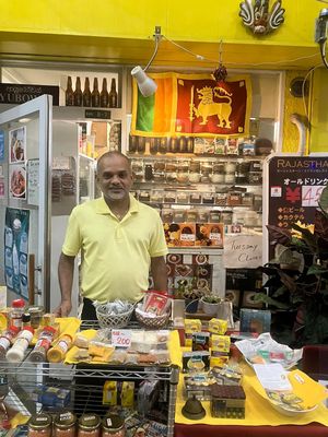 The owner Osto san very nice gentleman   at New Rajasthan in Osaka