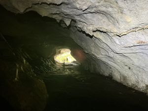 Black cave   at The House in the Village in Pellumbas