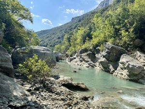 One of the swimming spots   at The House in the Village in Pellumbas