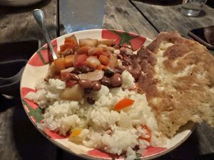 Great dinners   at The House in the Village in Pellumbas