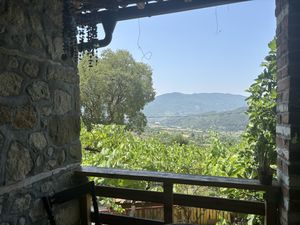 View from upstairss  at The House in the Village in Pellumbas