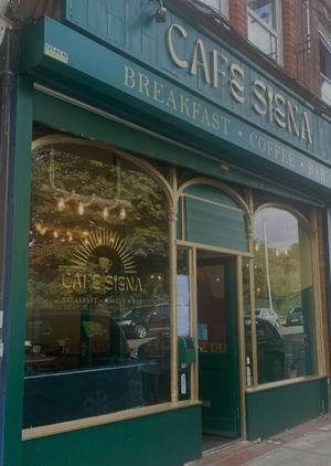 Outside at Cafe Siena in Birkenhead
