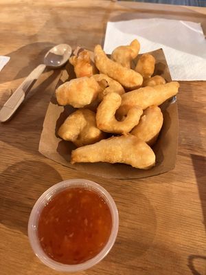 Vegan fried shrimp   at Nam Vegan Express in Burnaby