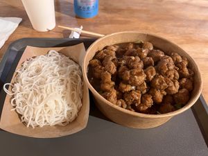 Vegan garlic beef  at Nam Vegan Express in Burnaby