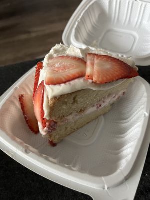 Strawberry cake 🍰   at Nam Vegan Express in Burnaby