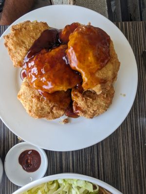 Stuffed eggplant at Nam Vegan Express in Burnaby