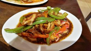 Spicy lemon grass "chicken" at Nam Vegan Express in Burnaby