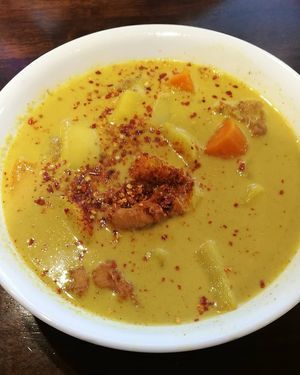 Sweet potato and "chicken" curry at Nam Vegan Express in Burnaby