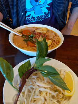 Spicy noodle soup 🌱🌱🌱🥢 at Nam Vegan Express in Burnaby