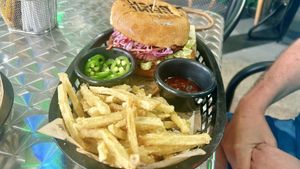 nein buck burger combo  at Nein Buck in Playa Del Carmen