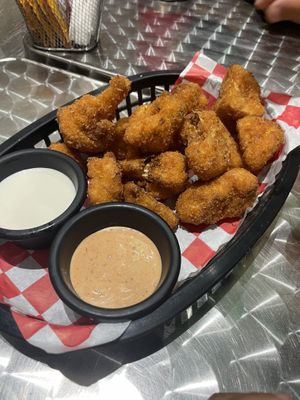 Crispy Cauliflower! (So good).   at Nein Buck in Playa Del Carmen