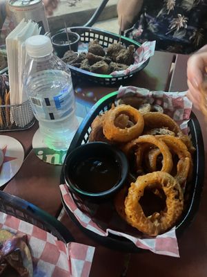 Onion rings and crispy cauliflower   at Nein Buck in Playa Del Carmen