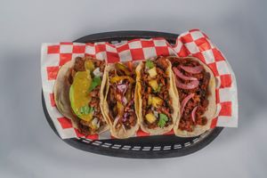 Taco Lineup at Nein Buck in Playa Del Carmen