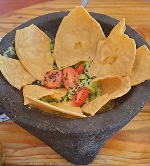 Tacos with guacamole at Selva Taqueria Plantbased in Cabo San Lucas
