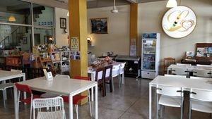 Restaurant interior at Loving Hut - Saraburi in Sara Buri
